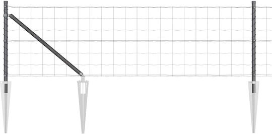 vidaXL Συρματόπλεγμα Γαλβανιζέ Γκρι 0.8x25m