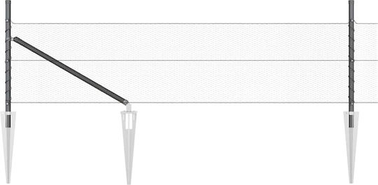 vidaXL Wire Fencing with PVC Coating Gray 0.4x25m