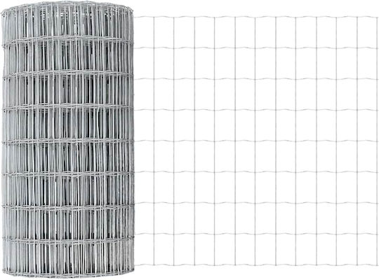 vidaXL Συρματόπλεγμα Σετ Ασημί 0.6x10m