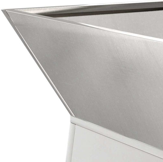 vidaXL Pot Stand Metal Silver 35cmx35cmx73cmcm.