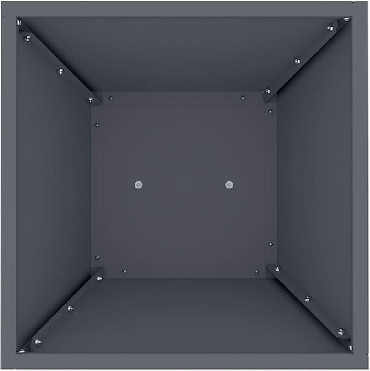 vidaXL Blumentopfständer Metall Grau 35cmx35cmx73cmcm.