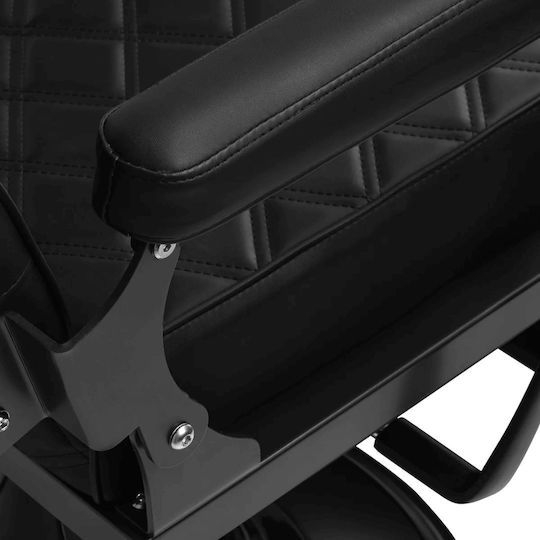 Barber Equipment Καρέκλα Κουρείου Μαύρη με Ρυθμιζόμενο Ύψος