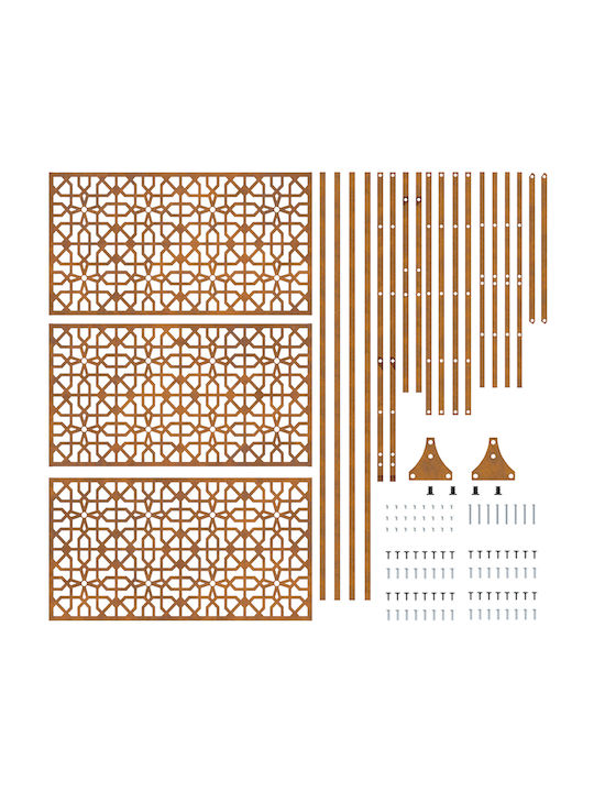 vidaXL Decorative Room Divider Metal with 1 Panel 100x180cm