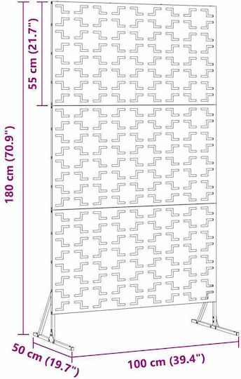 vidaXL Metal Room Divider 100x180cm
