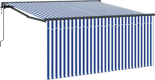 Foldable Tent Blue White Stripes Large