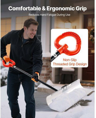 Vevor Plastic Snow Pusher Shovel 36in Heavy Duty Winter Snow Plow Driveway