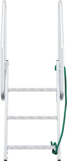 vidaXL 3 Steps Boat Ladder