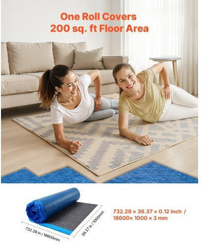 Vevor Πλαστικό Δάπεδο 3mm σε Ρολό Μ1690xΠ100εκ.