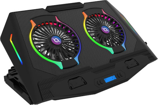 Aqirys Pluto Cooling Pad for Laptop up to 17" with 2 Fans and Lighting Multicolour