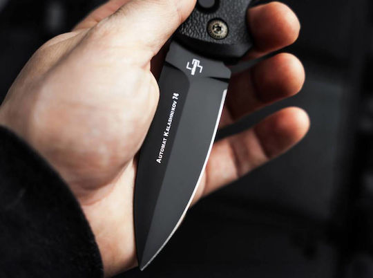 Boker Plus AKS-74 Spearpoint D2 Briceag Automat Negru în Toc