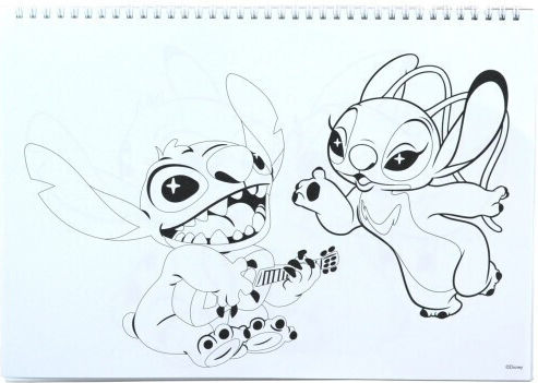 Μπλοκ Ζωγραφικής 40φ Αυτοκόλλητα Stitch Having A Blast 342-01416 Gim