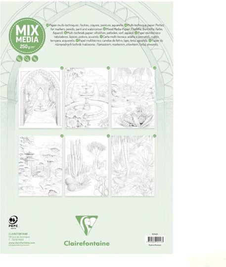 Μπλοκ Ζωγραφικής Odelia Α4 20φ 250 Gr Garden Clairefontaine