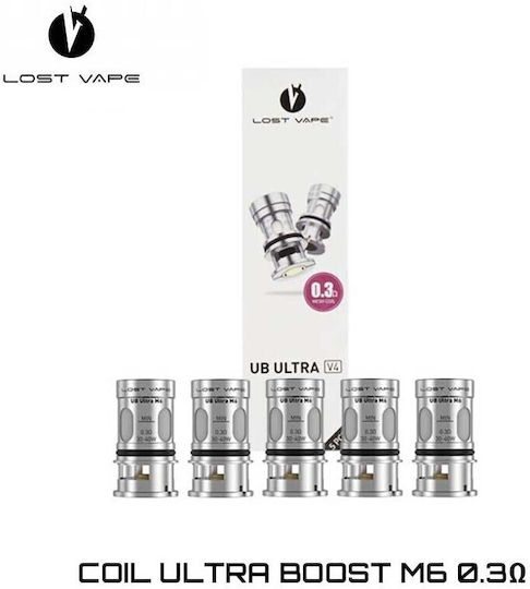 Lost Vape Ultra Boost M6 V4 Widerstand für Elektronische Zigaretten 0.3ohm (Dampfmethode) 1Stück
