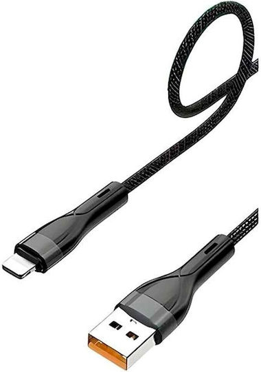 Ven-Dens USB-A to Lightning Cable Μαύρο 1m
