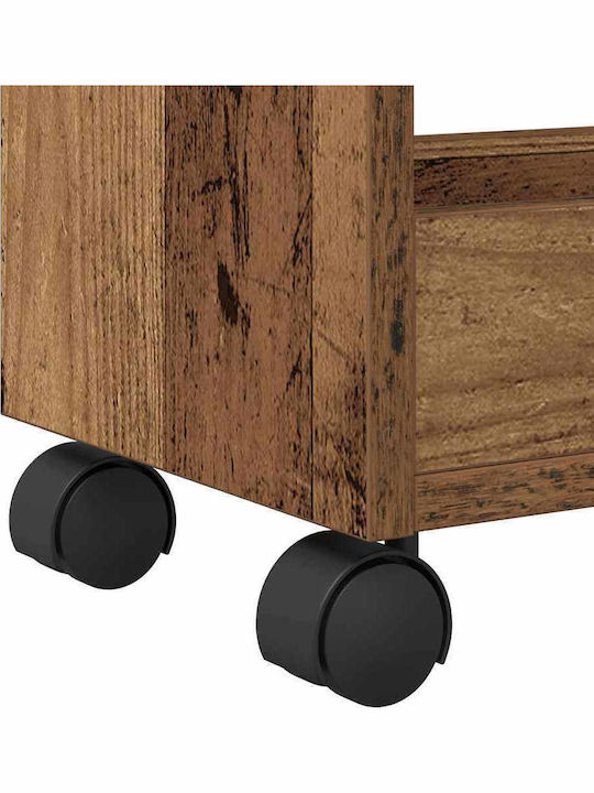 vidaXL Wooden Kitchen Trolley 3 Tiers Brown 60x22x79cm