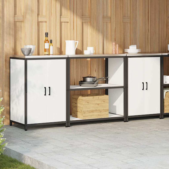 vidaXL Boden-Küchenschrank Weiß 210x50x92cm