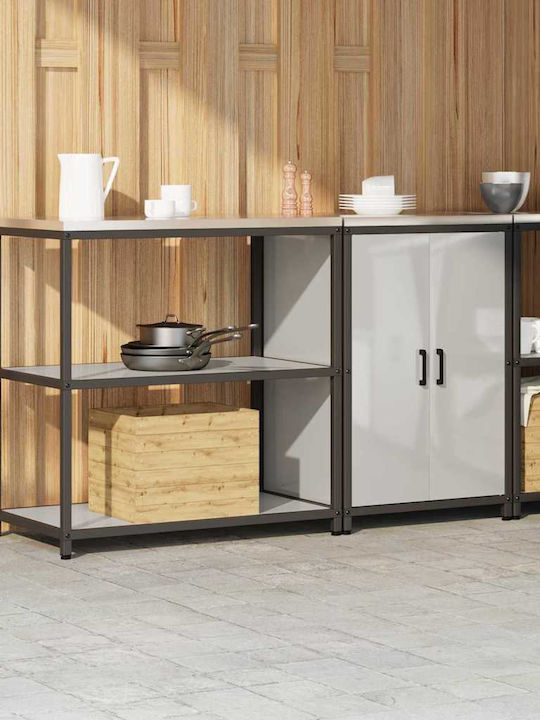 vidaXL Rack de bucătărie Argintie 150x50x92cm