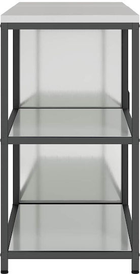 vidaXL Ραφιέρα Κουζίνας Ασημί 150x50x92cm