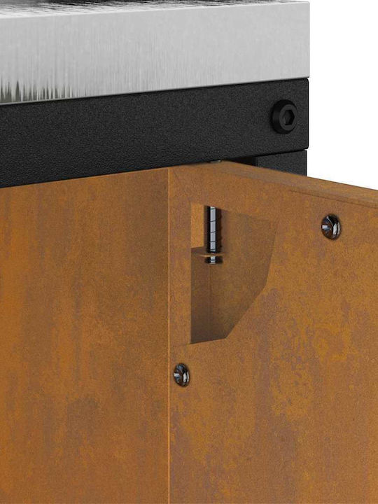 Vidaxl Kitchen Storage Cabinet Food Rack Rusty 60 X 50 X 92 Cm
