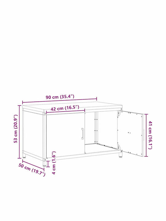 Vidaxl Kitchen Storage Cabinet White 60 X 50 X 92 Cm Steel