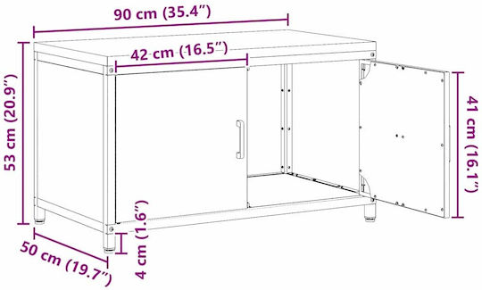 Vidaxl Kitchen Storage Cabinet White 60 X 50 X 92 Cm Steel