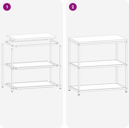 Vidaxl Ράφι Αποθήκευσης Κουζίνας Ράφι Σκ Rusty 60 X 50 X 92 Εκ
