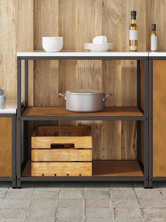 Vidaxl Kitchen Storage Rack Rusty Shelf 60 X 50 X 92 Cm