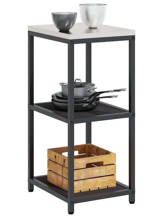 Vidaxl Raft De Depozitare Bucătărie Raft Negru 60 X 50 X 92 Cm Oțel