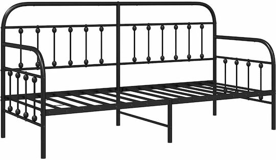 Kinderbett - Sofa Einzeln Ατσάλι für Matratze 75x190cm