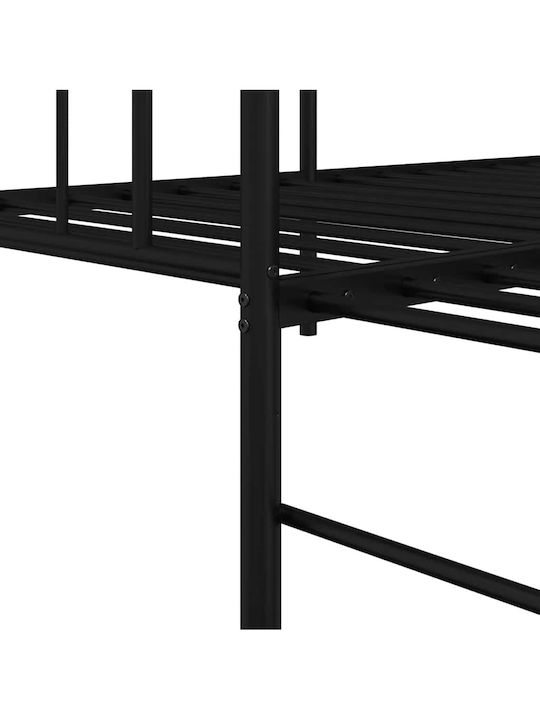 Pat pentru Copii - Canapea Single Ατσάλι pentru Saltea 90x190cm