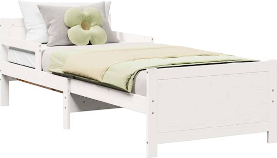 Vidaxl Extendable Kids Bed White 80 x 130 165 200 cm