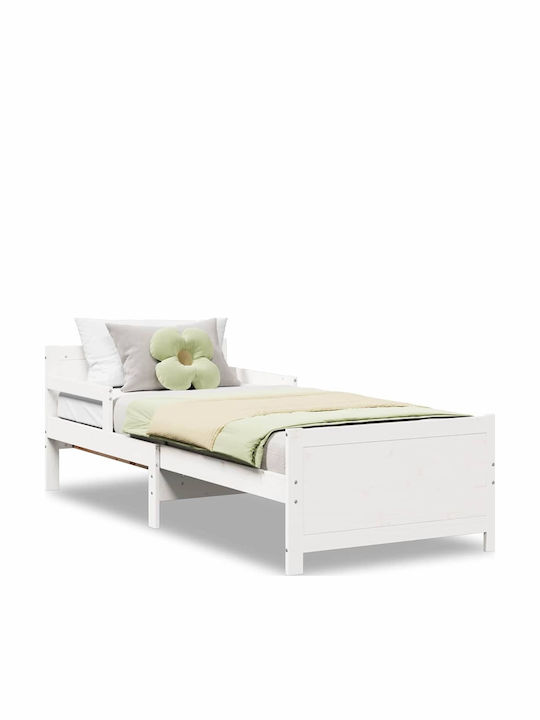 Vidaxl Pat Extensibil Pentru Copii Alb 80 X 130 165 200 Cm