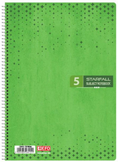 +Efo Spiral Notebook Ruled A4 150 Sheets 5 Subjects 1pcs (Μiscellaneous Designs)