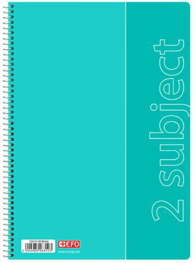 +Efo Spiral Notebook Ruled A4 60 Sheets 2 Subjects 1pcs (Μiscellaneous Designs)