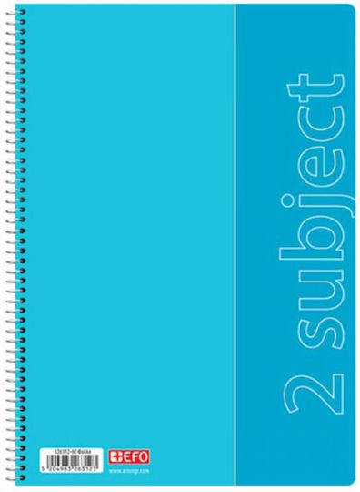 +Efo Spiral Notebook Ruled A4 60 Sheets 2 Subjects 1pcs (Μiscellaneous Designs)