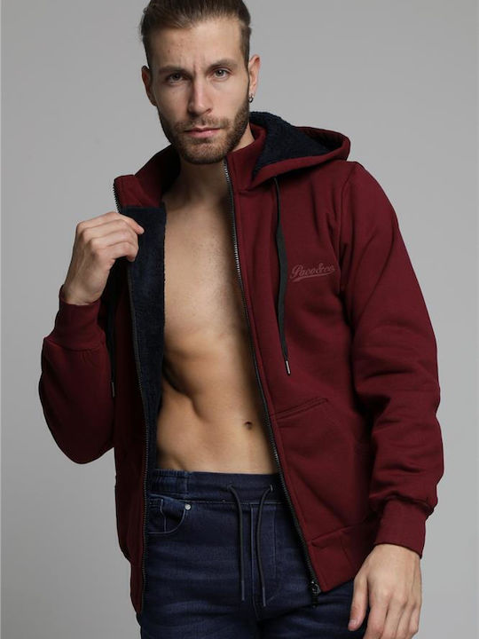 Sweatshirt with Hood Burgundy