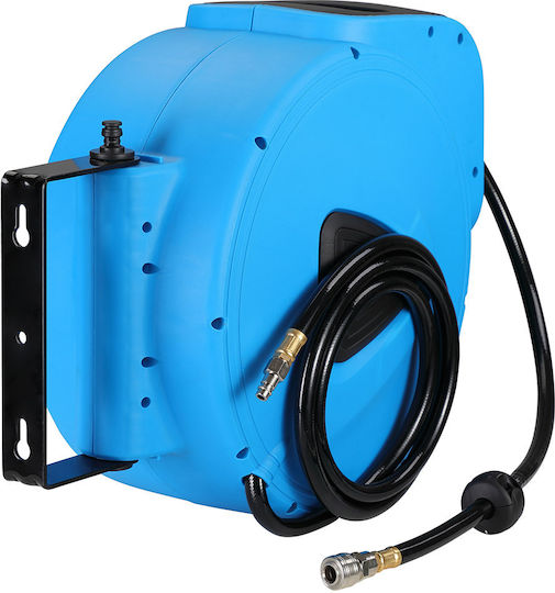 Bakaji Compressed Air Hose Reel 30m 1/4 Connection Wall Mount 02012753