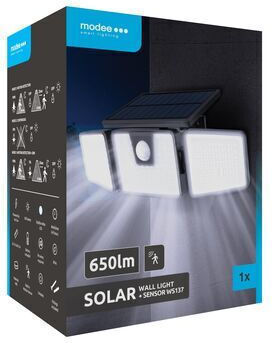Modee Lighting Waterproof Solar LED Flood Light Cold White 6500K with Motion Sensor IP44