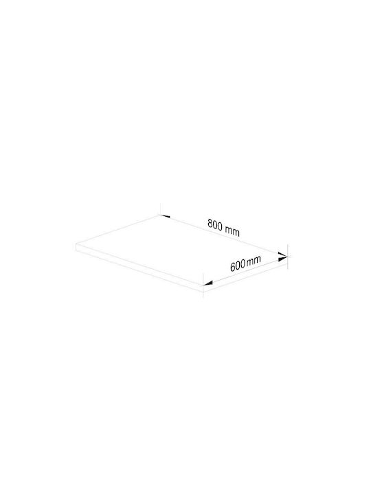 Επιδαπέδιο Ντουλάπι με Πάγκο Εργασίας White, White Craft Oak, Graphite 80x46x85εκ.