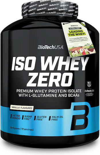 Biotech Usa Iso Whey Zero 1816g Tiramisu & Biotech Usa Wave Shaker 600ml Black-Smoked Custom Bundle
