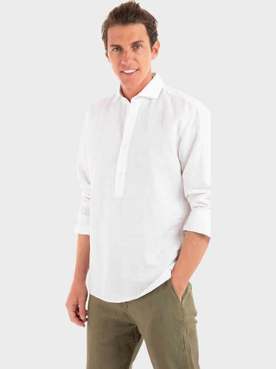 Regular-fit Μακρυμάνικo Πουκάμισο White