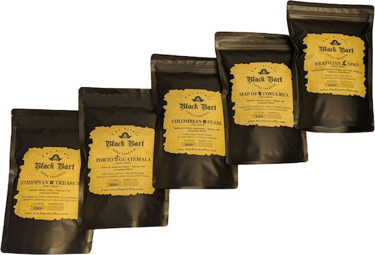 Black Bart Coffee Pack 5 Einzelherkunft Kaffees Boden Espresso 250g