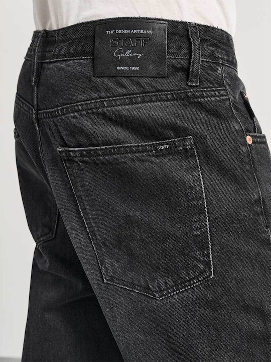 Typos Ανδρικό Παντελόνι Τζιν με Loose Baggy Εφαρμογή Black