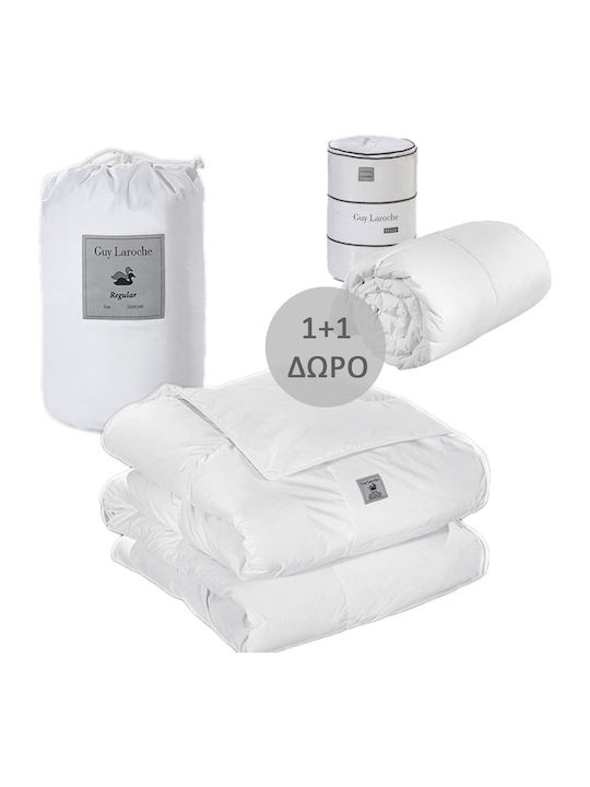 Guy Laroche Duvet Queen Down 220x240cm Regular 1+1 Free White 10.5 togs Togs