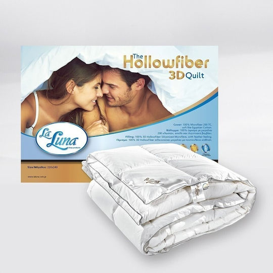 La Luna Пухено Единично с Пълнеж Hollowfiber 160x220бр Hollowfiber 3D Бял 9 togs Togs