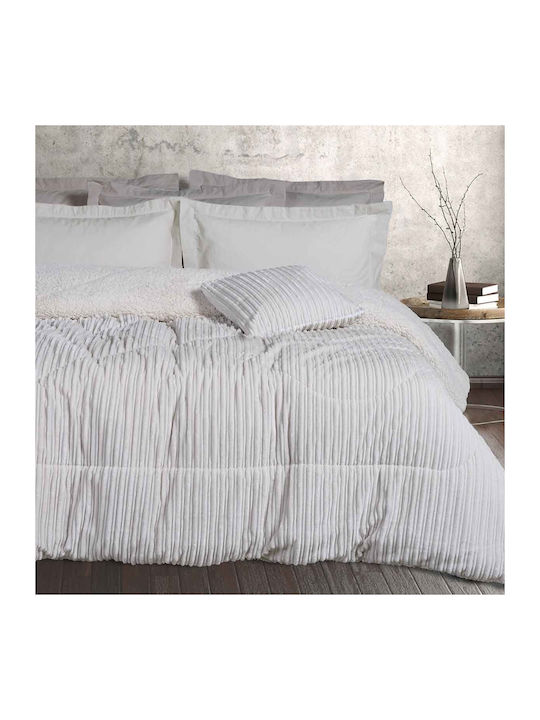 Das Home Bettbezug mit Hollowfiber-Füllung Einzelbett 160x220cm 1178 Dusty Ivory 750 GSMGsm 12 togs Togs