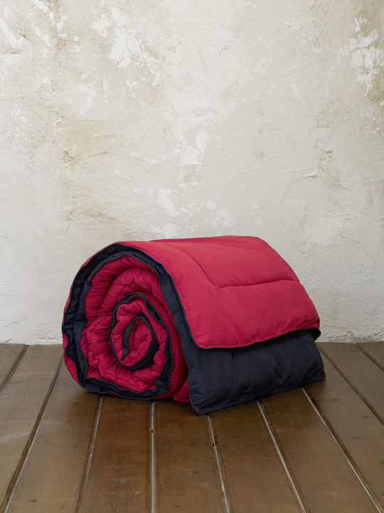 Nima Duvet Queen 220x240cm Abalone Ruby Red / Black 9.5 togs Togs