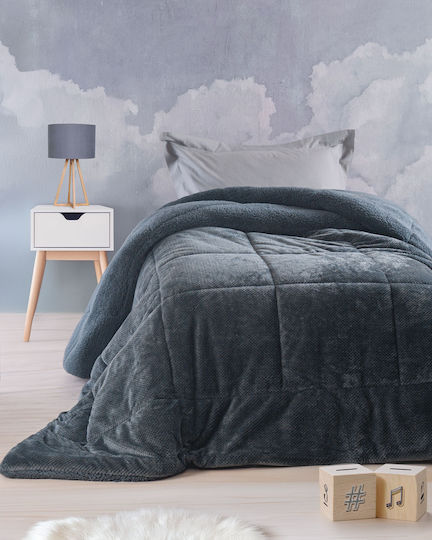 Rythmos Κουβερτοπάπλωμα Υπέρδιπλο 220x240εκ. Tilty Γκρι Μπλε 710 GSM
