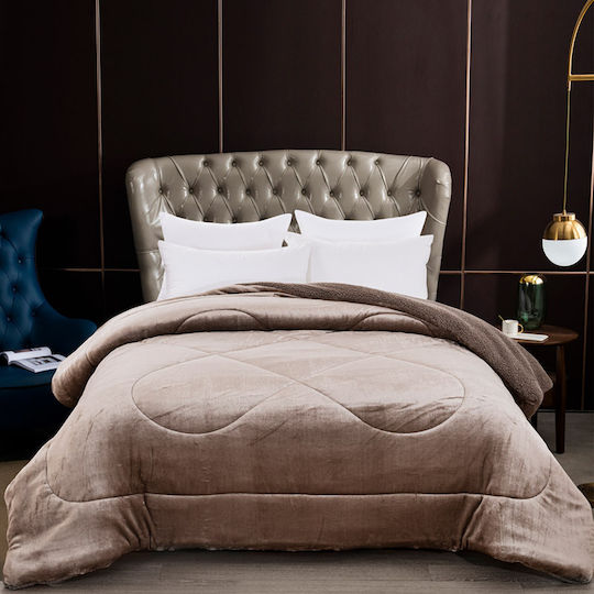 Sunshine Husă de pătură Single 160x240cm Coral Dark Beige