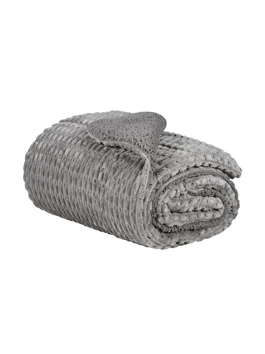 Mc Decor Κουβερτοπάπλωμα Μονό 160x230εκ. Ribb Grey